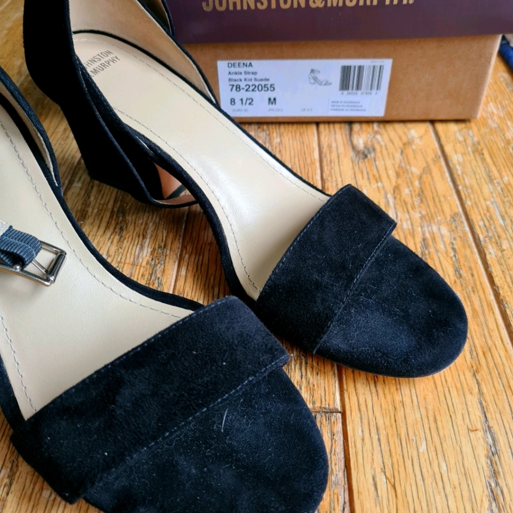 Johnston & Murphy Deena ankle strap heels